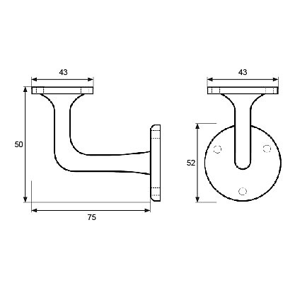 SOPORTE PASAMANOS TORNILLOS PMN01 