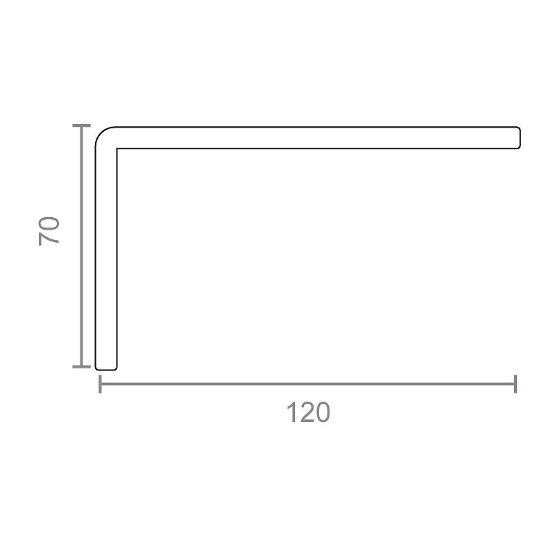SOPORTE RIEL ESCUADRA CT04 120x70mm ZINCADO 