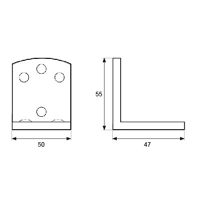 SOPORTE SOMIER SMR01 55x50mm ZINCADO 