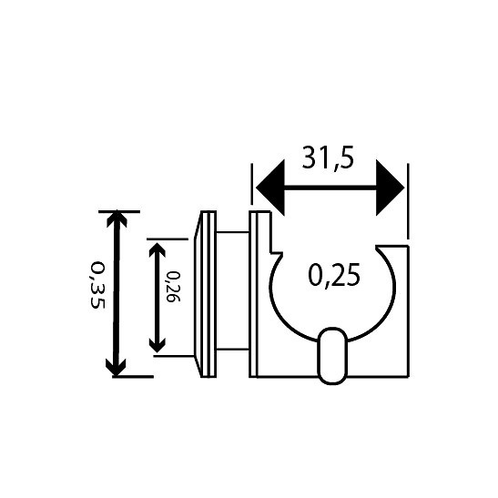 SOPORTE TUBO MAMPARA BSC11 INOX 