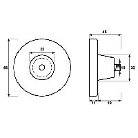 SOPORTE TUBO PARED CB05 INOX 