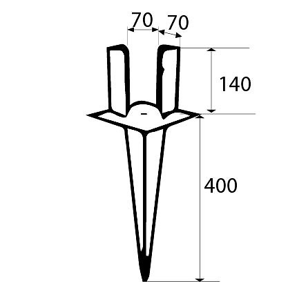 SOPORTE VIGA CLAVAR SV05 70x70mm ZINCADO ZINCADO 540 150 4MM 150 ACERO 1 