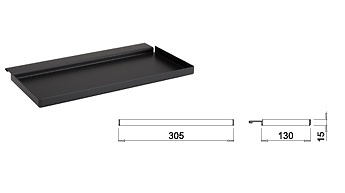 SYSTEMA MODULABLE DECORATIVO NEGRO MATE LED A 24 V NEGRO MATE BANDEJA 305 