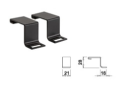 SYSTEMA MODULABLE DECORATIVO NEGRO MATE LED A 24 V NEGRO MATE GANCHO PACK DE 2 UDS 