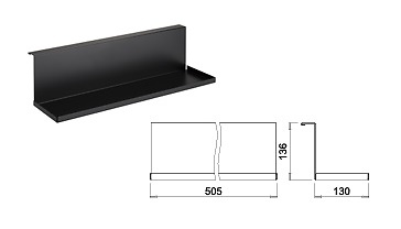 SYSTEMA MODULABLE DECORATIVO NEGRO MATE LED A 24 V NEGRO MATE MULTIUSOS 505 