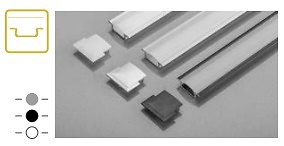 Sistema de iluminación LED para muebles FÁCIL DE ELEGIR Y RÁPIDO DE INSTALAR TIRA CONTINUA LED COB 12V, 1600 LED, 8MM, 8,5W/M, SIN GEL, BLANCO FRÍO,5M, 2X MINI AMP INTERRUPTOR BAJO TABLERO, ESPESOR HASTA 40 MM, 12V, POTENCIA MÁX. 50W, CABLE DE 150 MM FUENTE EASY CLICK 12V,60W, INPUT 220-240VAC, IP20, DIM.190X62X21 MM SET PERFIL GLAX DE EMPOTRAR MINI GRIS PLATA FUENTE EASY CLICK 12V,60W, INPUT 220-240VAC, IP20, DIM.190X62X21 MM INTERRUPTOR BAJO TABLERO, ESPESOR HASTA 40 MM, 12V, POTENCIA MÁX. 50W, CABLE DE 150 MM SET PERFIL GLAX DE EMPOTRAR MINI NEGRO TIRA CONTINUA LED COB 12V, 1600 LED, 8MM, 8,5W/M, SIN GEL, BLANCO FRÍO,5M, 2X MINI AMP FUENTE EASY CLICK 12V,60W, INPUT 220-240VAC, IP20, DIM.190X62X21 MM INTERRUPTOR BAJO TABLERO, ESPESOR HASTA 40 MM, 12V, POTENCIA MÁX. 50W, CABLE DE 150 MM SET PERFIL GLAX DE EMPOTRAR MINI BLANCO TIRA CONTINUA LED COB 12V, 1600 LED, 8MM, 8,5W/M, SIN GEL, BLANCO FRÍO,5M, 2X MINI AMP 
