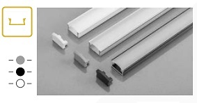 Sistema de iluminación LED para muebles FÁCIL DE ELEGIR Y RÁPIDO DE INSTALAR TIRA CONTINUA LED COB 12V, 1600 LED, 8MM, 8,5W/M, SIN GEL, BLANCO FRÍO,5M, 2X MINI AMP INTERRUPTOR BAJO TABLERO, ESPESOR HASTA 40 MM, 12V, POTENCIA MÁX. 50W, CABLE DE 150 MM FUENTE EASY CLICK 12V,60W, INPUT 220-240VAC, IP20, DIM.190X62X21 MM SET PERFIL GLAX DE SUPERFICIE MINI GRIS PLATA FUENTE EASY CLICK 12V,60W, INPUT 220-240VAC, IP20, DIM.190X62X21 MM INTERRUPTOR BAJO TABLERO, ESPESOR HASTA 40 MM, 12V, POTENCIA MÁX. 50W, CABLE DE 150 MM SET PERFIL GLAX DE SUPERFICIE MINI NEGRO TIRA CONTINUA LED COB 12V, 1600 LED, 8MM, 8,5W/M, SIN GEL, BLANCO FRÍO,5M, 2X MINI AMP FUENTE EASY CLICK 12V,60W, INPUT 220-240VAC, IP20, DIM.190X62X21 MM INTERRUPTOR BAJO TABLERO, ESPESOR HASTA 40 MM, 12V, POTENCIA MÁX. 50W, CABLE DE 150 MM SET PERFIL GLAX DE SUPERFICIE MINI BLANCO TIRA CONTINUA LED COB 12V, 1600 LED, 8MM, 8,5W/M, SIN GEL, BLANCO FRÍO,5M, 2X MINI AMP 