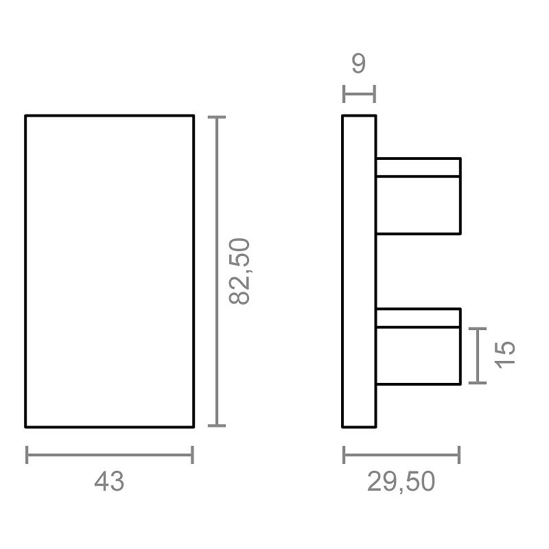 TAPA FINAL PERGOLA PARA PERFIL 80/40 TLD23 