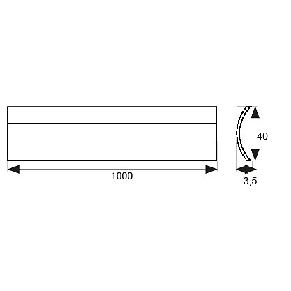 TAPAJUNTAS PLANO ADHESIVO TJ01 1000mm 