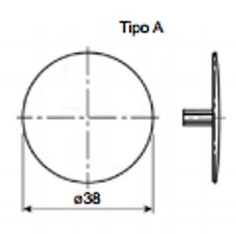 TAPON EXCENTRICA ESPIRAL MARRON PLASTICO D:38 MM A EXCENTRICA D:35MM 