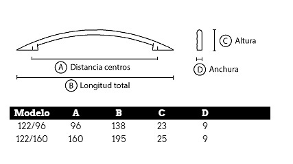 TIRADOR ASA MOD. 122 ZAMAK 