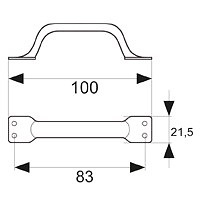 TIRADOR CAJA TRM15 NIQUELADO PACK 10 UNID. NIQUEL 21 215 100 ACERO 10 