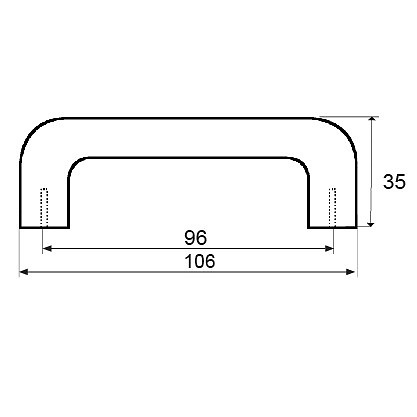 TIRADOR CARRUSEL TRM07 INOX INOX 35 10 106 ACERO INOXIDABLE 10 