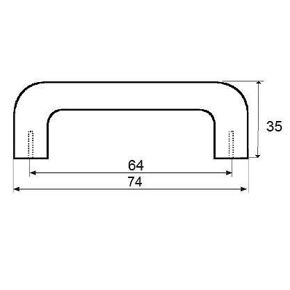 TIRADOR CARRUSEL TRM07 INOX INOX 35 10 74 ACERO INOXIDABLE 10 