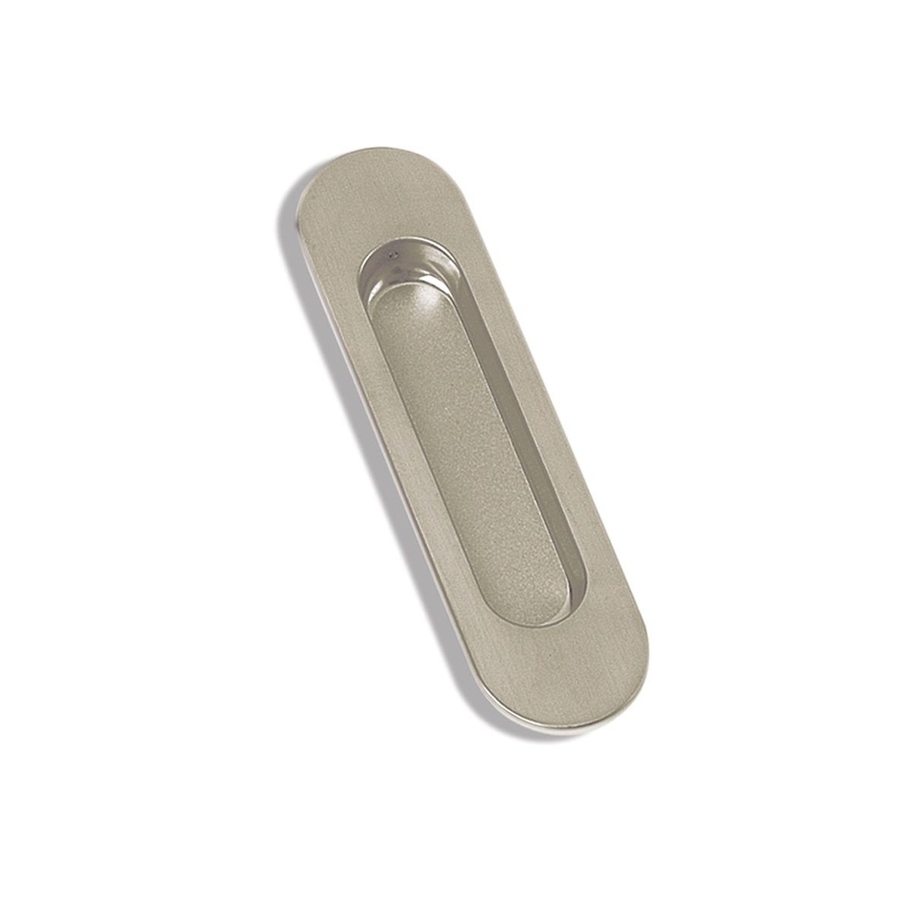 TIRADOR CAZOLETA NOE OVAL PARA EMBUTIR 150X40 MM ZAMAK EFECTO INOX MATE 103X26X11 MM 150X40 MM 