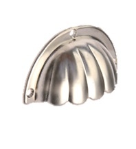 TIRADOR CONCHA MOD. PLUS ZAMAK EFECTO INOX 85X43 MM EFECTO INOX 67X40 MM 