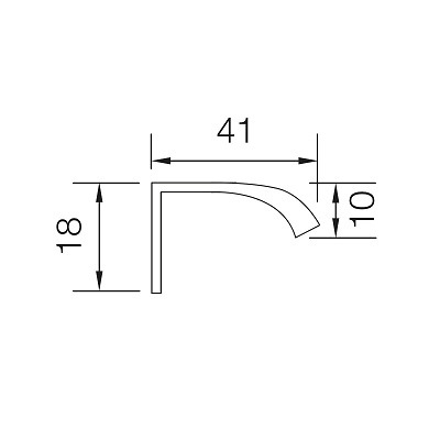 TIRADOR EDGE STRAIGHT ALUMINIO 