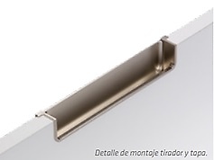 TIRADOR EMBUTIR MOD.LIKE ZAMAK EFECTO INOX MATE 