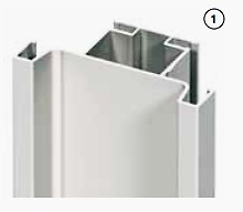 TIRADOR GOLA VERTICAL PARA COLUMNAS NEGRO MATE 16mm 2300mm DOBLE 16mm 2300mm BLANCO BRILLO DOBLE 16mm 2300mm DOBLE PLATA MATE 16mm 2300mm DOBLE EFECTO INOX 