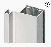 TIRADOR GOLA VERTICAL PARA COLUMNAS PLATA MATE 16mm 2300mm SIMPLE 16mm 2300mm EFECTO INOX SIMPLE 16mm 2300mm BLANCO BRILLO SIMPLE 16mm 2300mm NEGRO MATE SIMPLE 