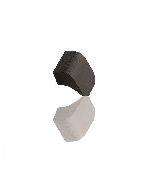 TIRADOR MOD. FALL ALUMINIO EFECTO INOX MATE 16 MM 18x20 MM 16 MM 18x20 MM NEGRO CEPILLADO 