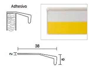 TIRADOR MOD. IZAR ADHESIVO ALUMINIO 