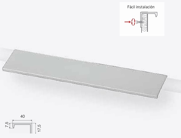 TIRADOR MOD. SLIM-2 ALUMINIO 