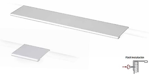 TIRADOR MOD. SLIM-3 ALUMINIO PLATA 