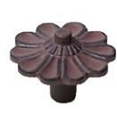 TIRADOR POMO MOD. INDIANO ZAMAK MARRON PATINADO 32 mm 47 MM FLOR 