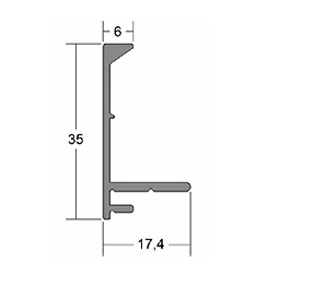TIRADOR TE EMBUTIDO ALUMINIO 