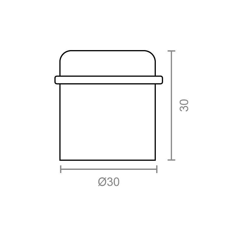 TOPE PUERTA SETA ADHESIVO TP14 30mm TRANSPARENTE 