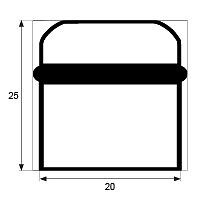 TOPE PUERTA SETA PARQUET TP05 20mm INOX 