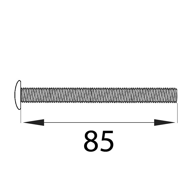 TORNILLO CILINDRO TRN16 METRICA 5 LATONADO 5 5 85 ACERO 25 