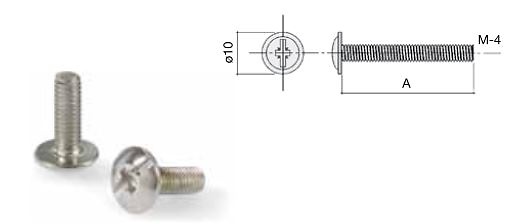 TORNILLO DE UNION Y TUBO CON CABEZA M-4 NIQUELADO ACERO 4x15 mm 100unid 