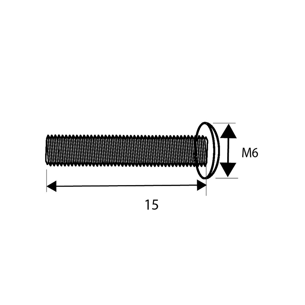 TORNILLO KOMBY TNE03 M6 NIQUELADO NIQUEL 14 14 19 ACERO 500 unidades 