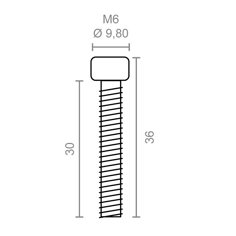 TORNILLO MAQUINA ENROLLAR TOLDO TLD27 M6x30mm ZINCADO 