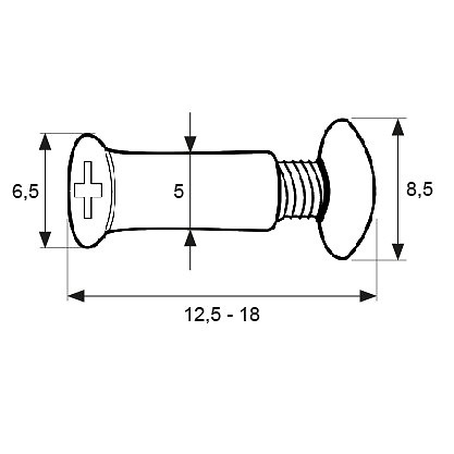TORNILLO PASANTE CABINA CB22 INOX 