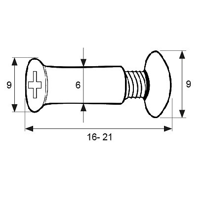 TORNILLO PASANTE CABINA CB24 INOX 