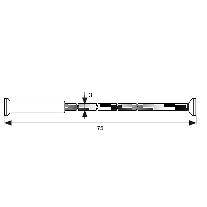 TORNILLO PASANTE MULTICORTE TRN02 M4x75mm 