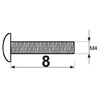 TORNILLO TIRADOR TRN08 M4 ZINCADO ZINCADO 10 10 10 ACERO 1000 