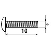 TORNILLO TIRADOR TRN08 M4 ZINCADO ZINCADO 10 10 12 ACERO 1000 