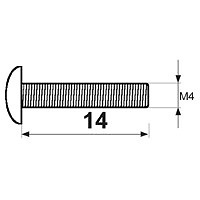 TORNILLO TIRADOR TRN08 M4 ZINCADO ZINCADO 10 10 16 ACERO 1000 