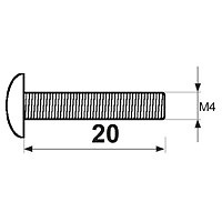 TORNILLO TIRADOR TRN08 M4 ZINCADO ZINCADO 10 10 20 ACERO 1000 