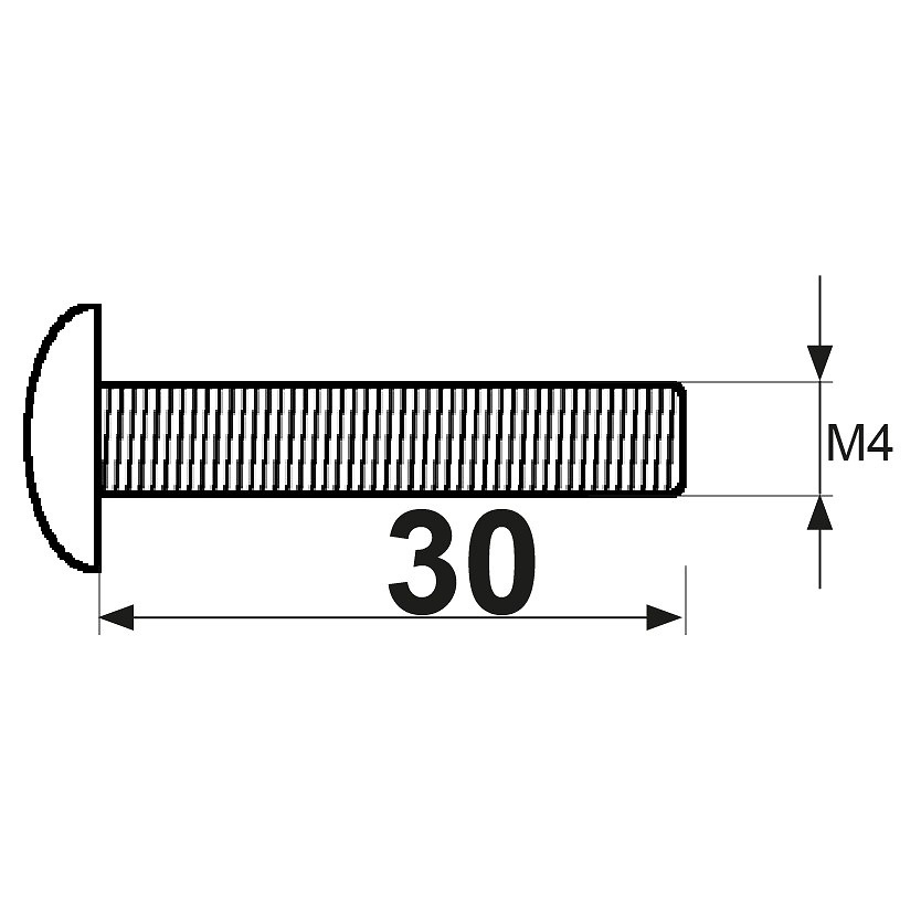 TORNILLO TIRADOR TRN08 M4 ZINCADO ZINCADO 10 10 32 ACERO 1000 