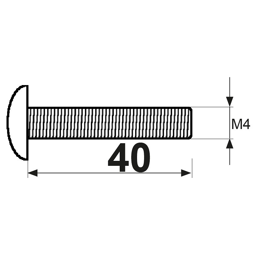 TORNILLO TIRADOR TRN08 M4 ZINCADO ZINCADO 10 10 42 ACERO 1000 