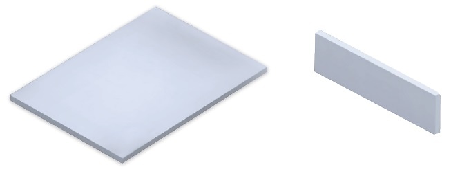 TRASERA Y FONDO MELAMINA GRIS 16 MM PARA CAJON PARED ANGULO 