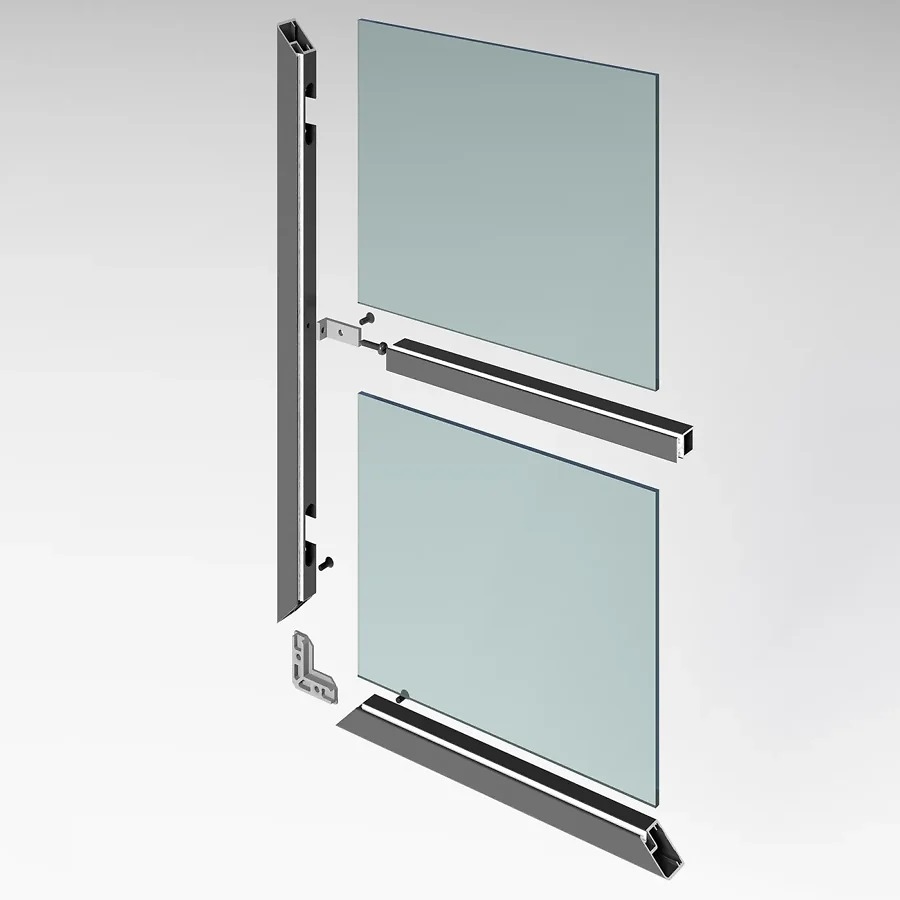 TRV4 PERFIL DIVISOR PARA VITRINAS ALUMINIO MECANIZADAS 