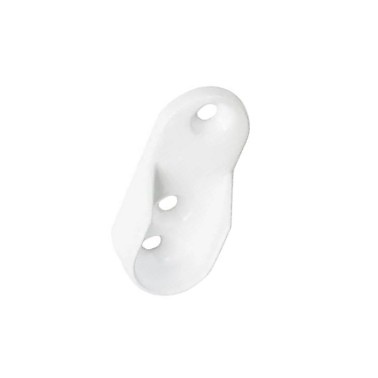 TUBO ARMARIO ACERO OVALADO 30X15MM BLANCO SOPORTE LATERAL COSTADO 
