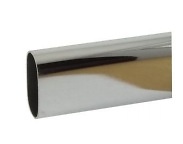 TUBO ARMARIO ACERO OVALADO 30X15MM CROMO BRILLO 4000 mm BARRA OVALADA 2000 mm BARRA OVALADA CROMO BRILLO 