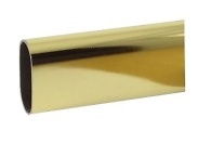 TUBO ARMARIO ACERO OVALADO 30X15MM LATONADO 2000 mm BARRA OVALADA 4000 mm BARRA OVALADA LATONADO 